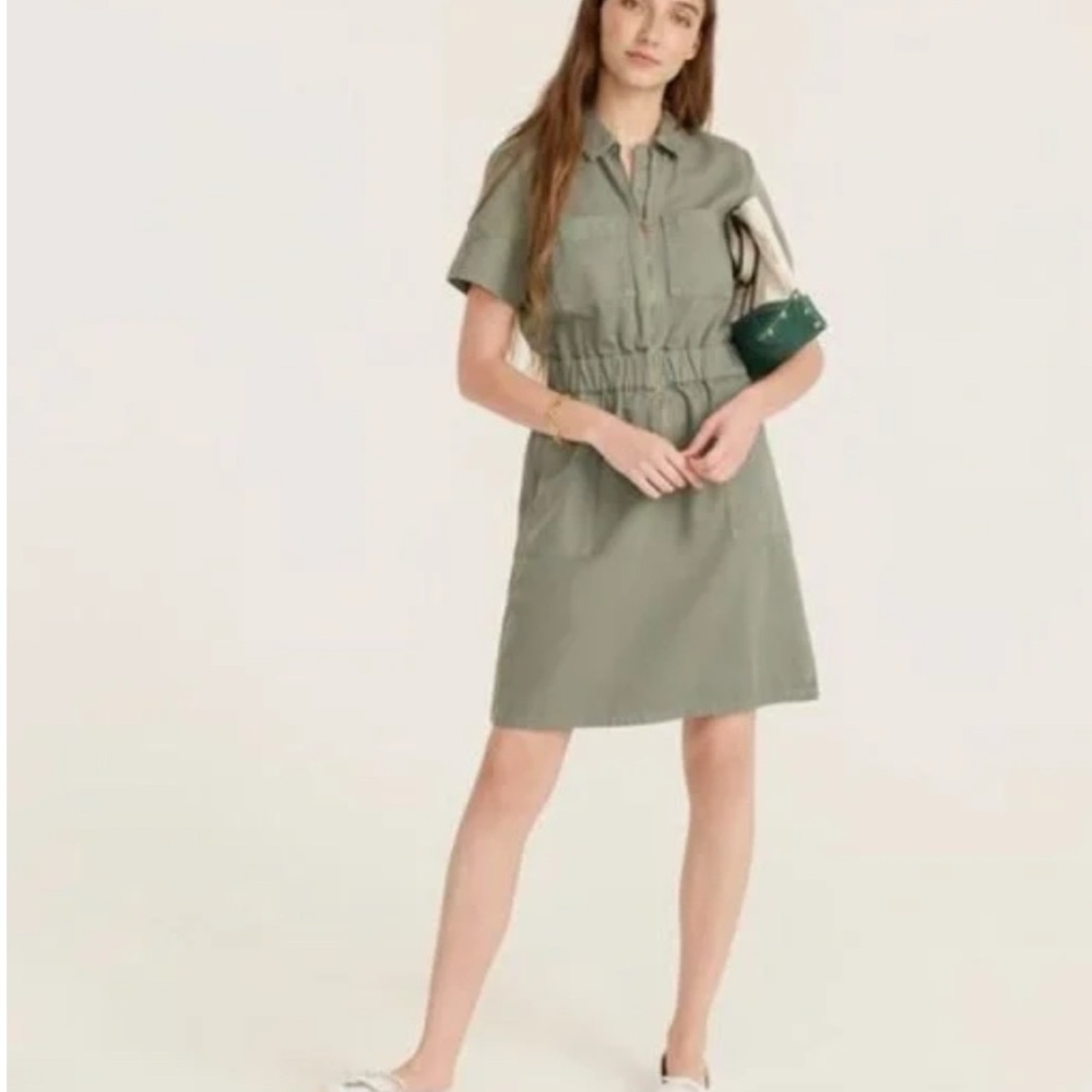 BOGO! J. Crew Green Women's Shift Dress Sz 18 NWT